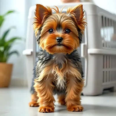 Yorkie crate training